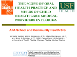 the scope of oral health practice and needs of child health care