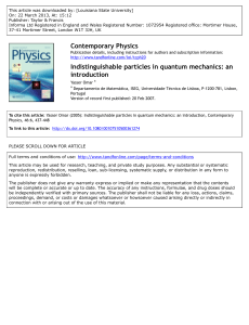 Indistinguishable particles in quantum mechanics