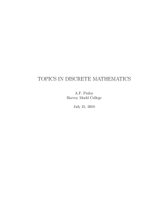 topics in discrete mathematics - HMC Math