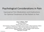 Psychological Considerations in Pain