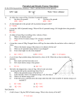 Potential and Kinetic Energy Questions (In the following questions