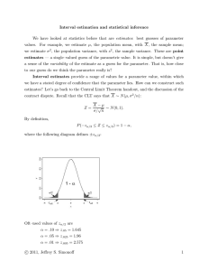 Interval estimation and statistical inference