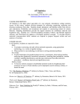 AP Statistics Syllabus 2015-2016