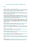 Liste complète d`articles publiés entre 2008