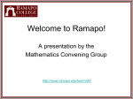 Slide 1 - Ramapo