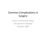 Common Complications in Surgery 2012