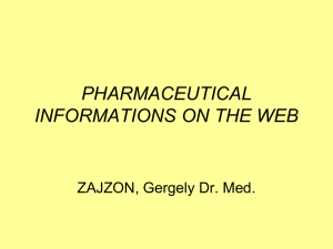 pharmaceutical informations on the web