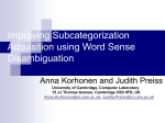 Improving Subcategorization Acquisition using Word Sence