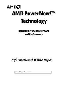 AMD PowerNow! - AMD K6, K6-2 and K6