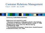Customer Relations Management