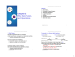 Bits, Data Types, and Operations