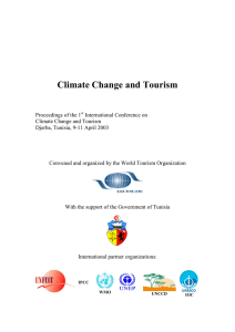 Climate Change and Tourism - Sustainable Development of Tourism