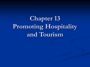 Chapter 13 Promoting Hospitality and Tourism Promotion and