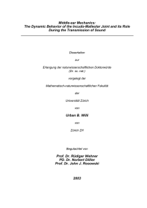 Middle-ear Mechanics: The Dynamic Behavior of