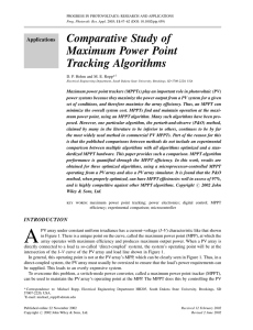Comparative study of maximum power point tracking algorithms