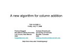 A new algorithm for column addition