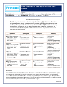 Transcatheter Aortic Valve Implantation for Aortic Stenosis