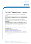 The role of physical therapy in cancer