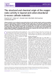 The structural and chemical origin of the oxygen redox activity in