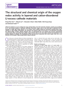 The structural and chemical origin of the oxygen redox activity in