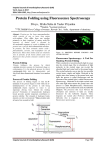 Protein Folding using Fluorescence Spectroscopy