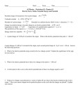 AP Physics – Worksheet #2: Chapter 18 Electric Forc