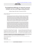 Psychopharmacotherapy of anorexia nervosa, bulimia nervosa and