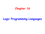 Chapter 16 Logic Programming Languages Chapter 16 Topics