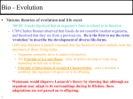 Theory of evolution by natural selection