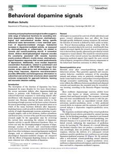 Behavioral dopamine signals