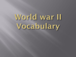 World war II Vocabulary II