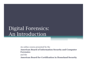 Digital Forensics: An Introduction
