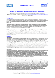 Is there an interaction between erythromycin and statins?