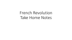 French Revolution Take Home Notes
