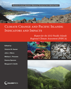Climate change and Pacific islands: Indicators and impacts: Report