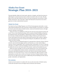 2018–2021 strategic plan - Alaska Sea Grant