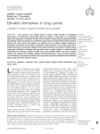 Exhaled biomarkers in lung cancer