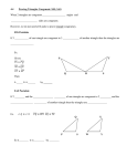 Student Notes 4.4 Proving triangles congruent SSS, SAS