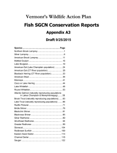 Vermont`s Wildlife Action Plan