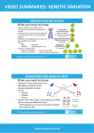 VIDEO SUMMARIES: GENETIC VARIATION