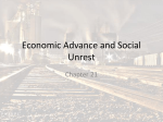 Economic Advance and Social Unrest - Spring