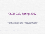 Yield Analysis and Product Quality