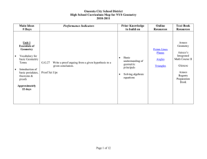 Geometry Curriculum - Oneonta City School District