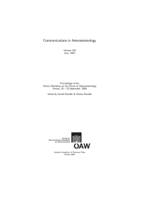 Communications in Asteroseismology