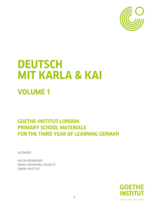 Lesson Plan - Volume 1  - Goethe