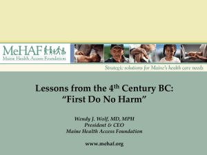 Lessons from the 4th Century BC: “First Do No Harm”