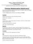 Fructose Malabsorption