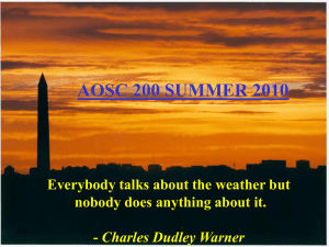 AOSC200_summer_lect1 - UMD | Atmospheric and Oceanic