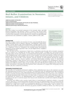 Red Reflex Examination in Neonates, Infants, and Children