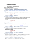 World History Core Sem 1 Total Points for the Course : 940 Unit 1